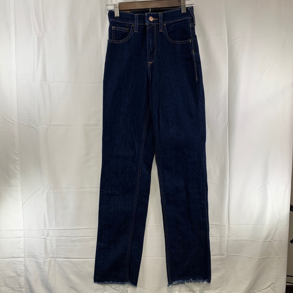 Ariat Relaxed Straight Jeans Womens 25R‎ Dark Rinse Ultra High Rise Jazmine Raw